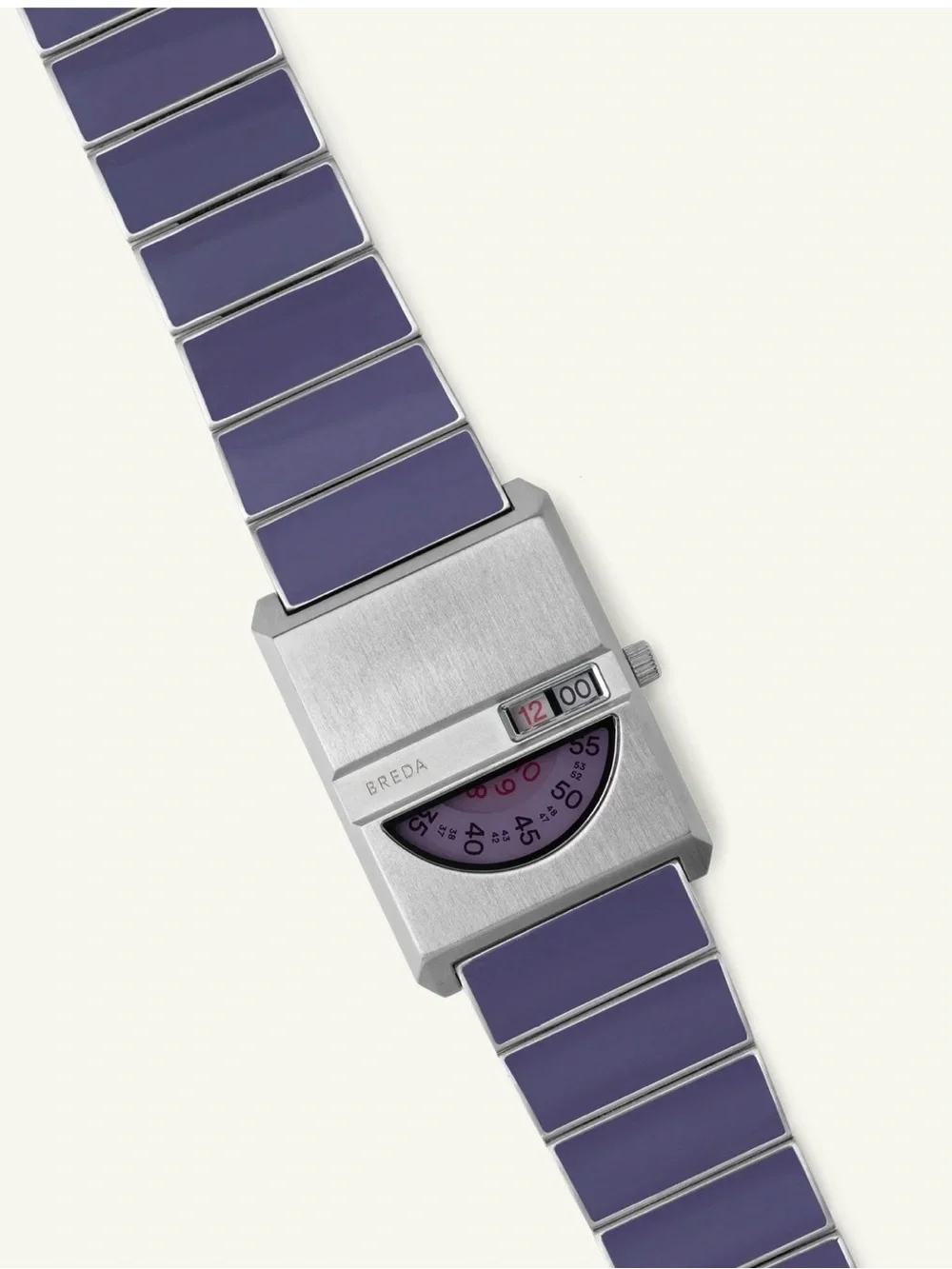 Breda Pulse Tandem Stainless Steel Bracelet Watch, 26mm purple New with Box